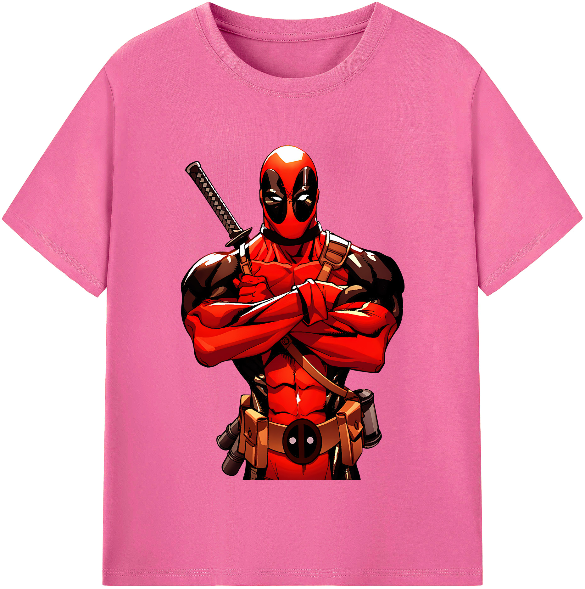 （画像用） Deadpool デッドプール レディースカジュアルプリントTシャツ（綿100％）
